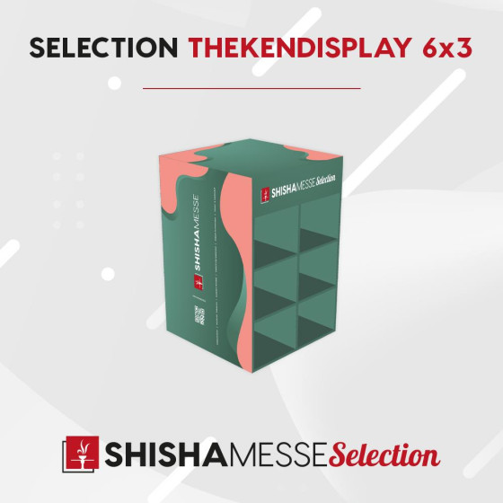 ShishaMesse Selection Theken Display - BUNT 6X3  nicht bef&uuml;llt